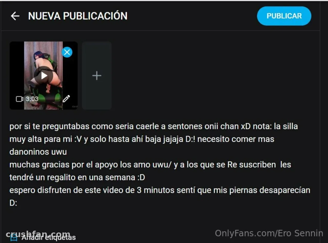 Screenshot of a social media post by † Rin Cosplay † with a short video preview and text.