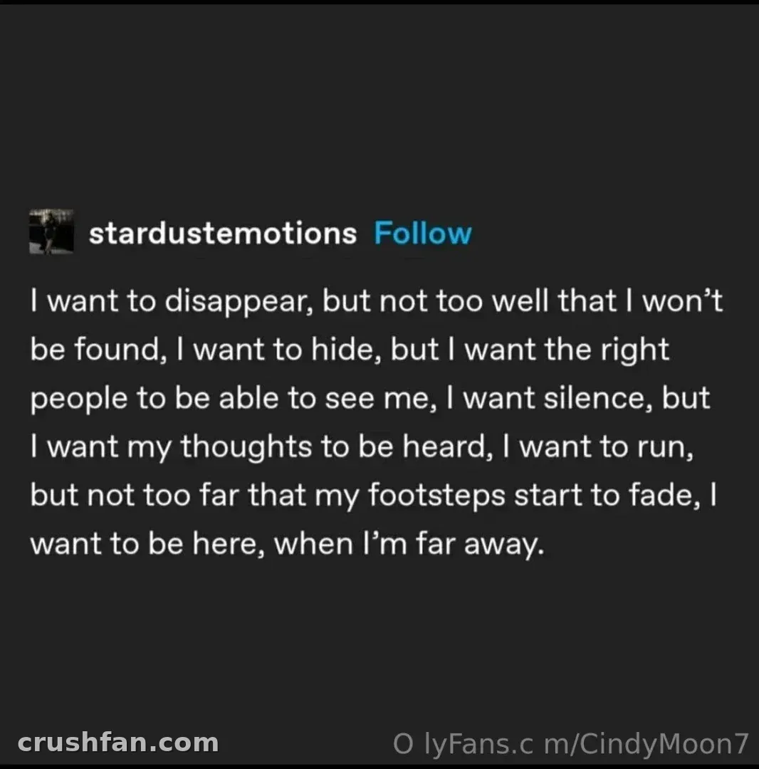 Fondo oscuro con un breve párrafo reflexivo de texto blanco y un pequeño avatar encima