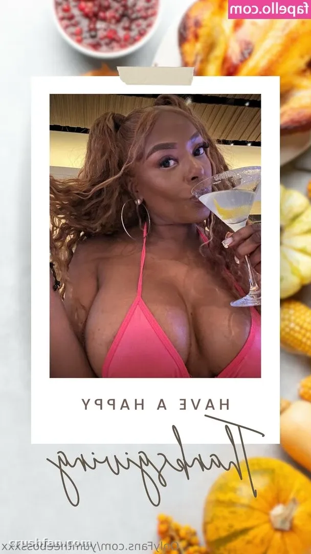 Creator in a pink halter top holding a cocktail, framed in a polaroid-style portrait with fruit nearby