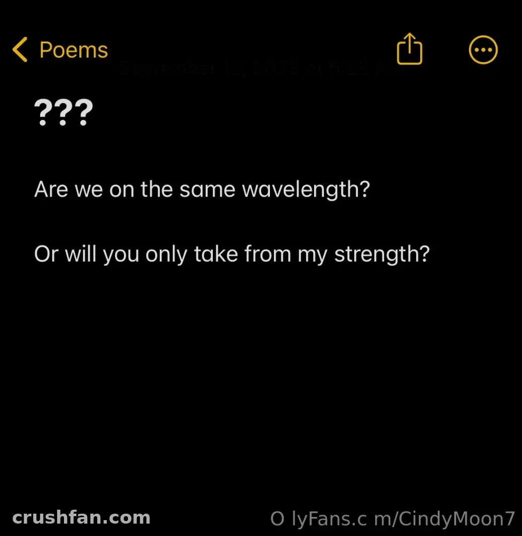 Captura escura de um poema com duas linhas reflexivas e um handle no canto