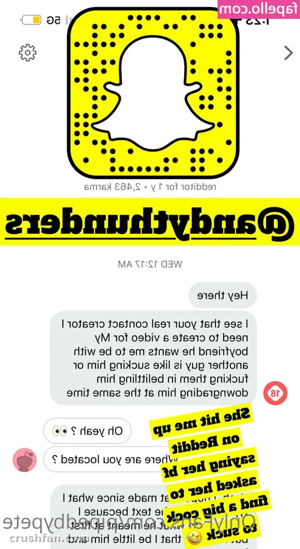 Yellow social media screenshot with a large icon and chat bubbles